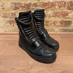 Marcella NYC Karma Black Leather Boots